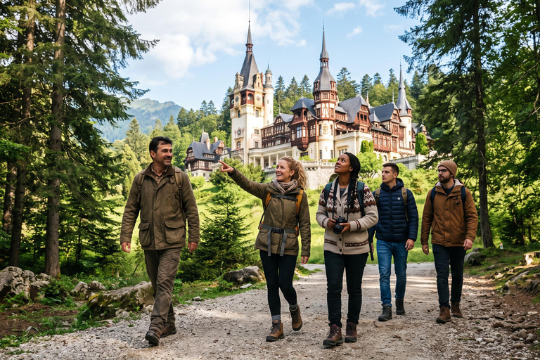 Bucharest-Dracula Castles, Peles-Cantacuzino-Brasov Day Tour COACH TOUR Audio guide in 24 languages