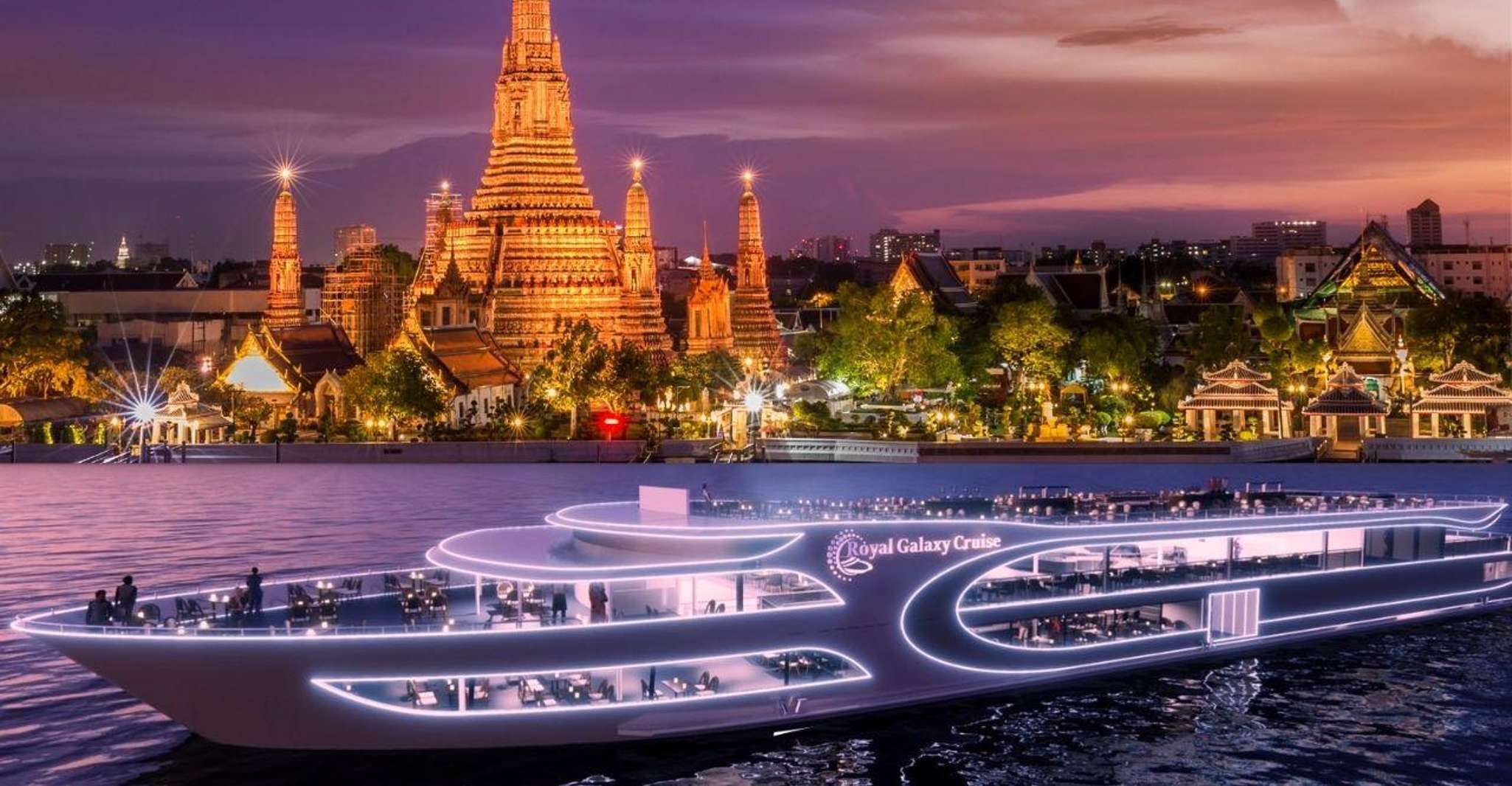 Bangkok, Royal Galaxy Luxury Dinner Cruise/Chao Phraya River - Hizvo