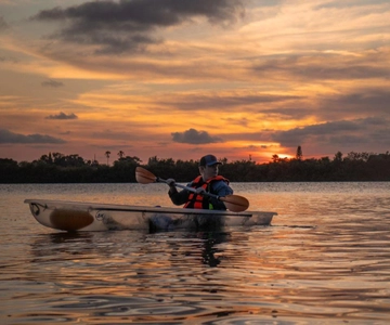 Cocoa Beach: Clear Kayak Sunset & Bioluminescence Tour