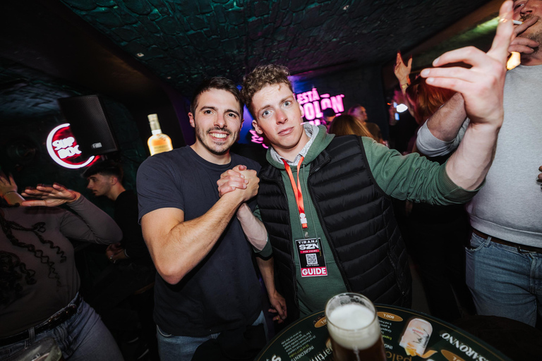 Tirana: Guided Pub Crawl with Free Shots & Photographer