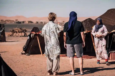 From Fes: 3-Day Unforgettable Desert Tour to Marrakech Deluxe Camp : Luxury Tent With A/C