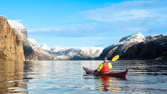 Visit Winter Kayaking Adventure on Lysefjord in Stavanger