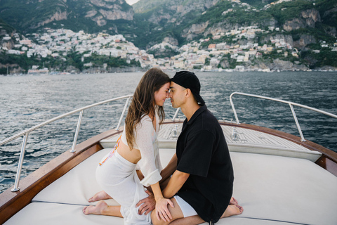 From Positano/Praiano: 1h 30 min Private Sunset Cruise Private Sunset with Champagne