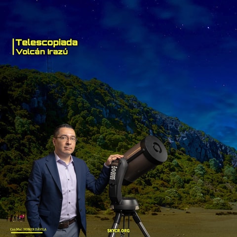 Telescopen bij de vulkaan Irazú
