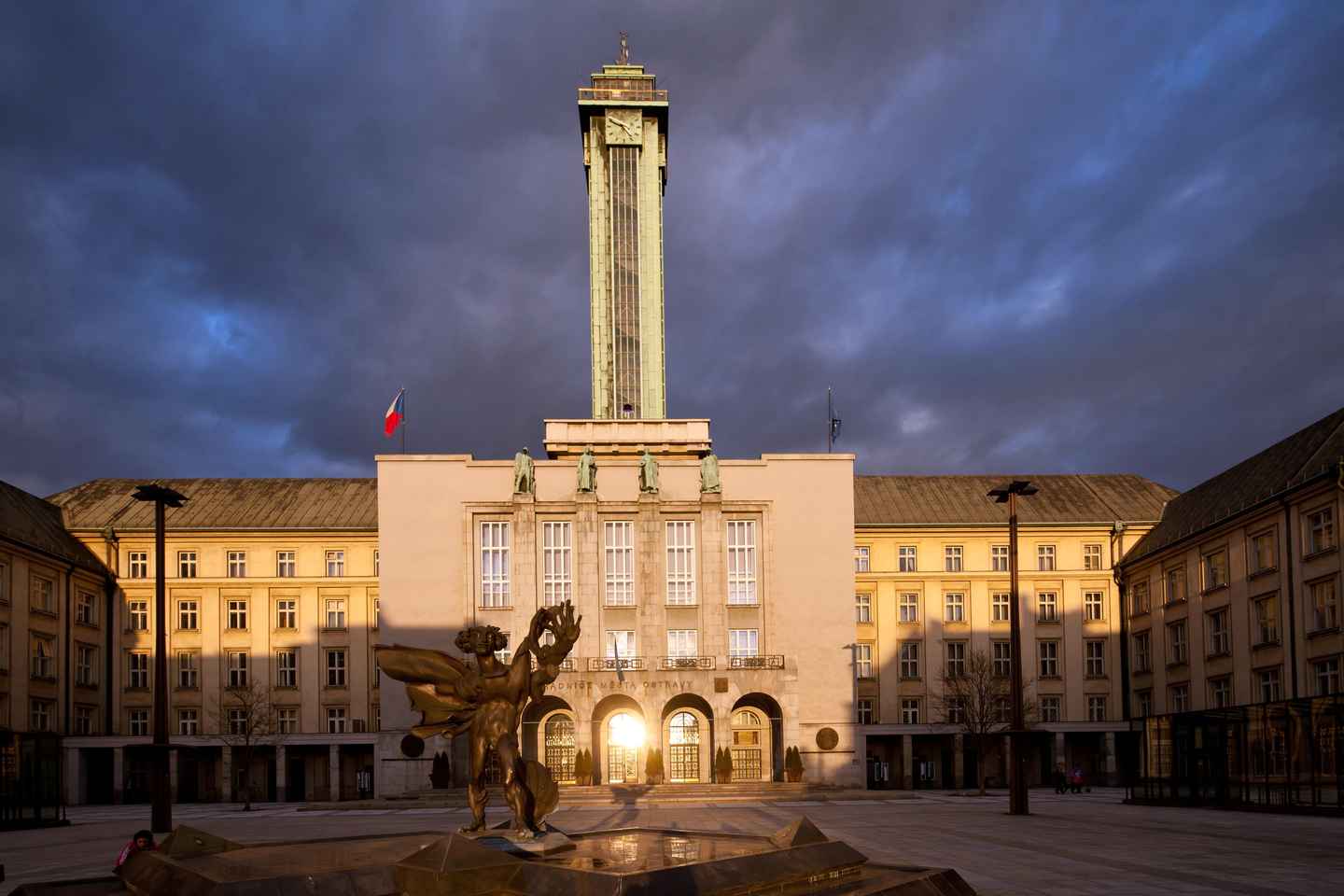 Ostrava: Entrance to the viewing tower of the new town hall