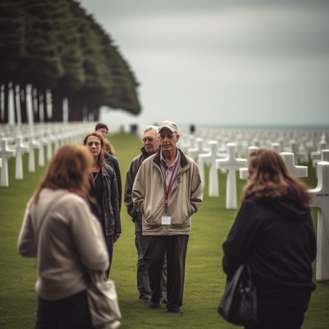 Visit Normandy Omaha Beach U.S. Cemetery Guided Walking Tour in Port-en-Bessin-Huppain