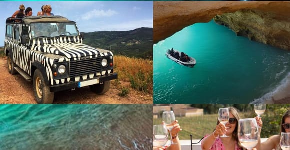 Benagil Zebra Adventure: tour en jeep y barco con vinos y tapas