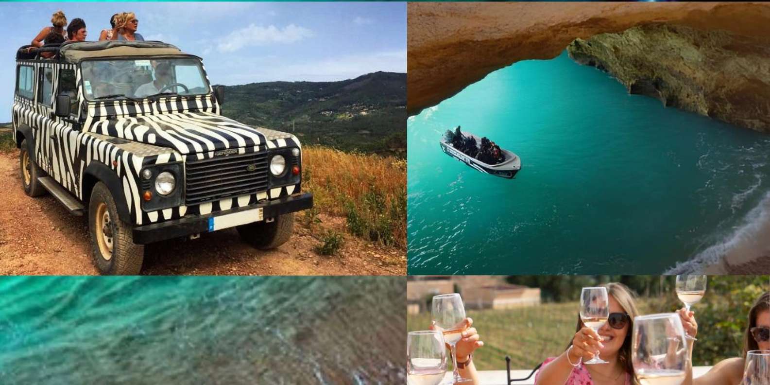Benagil Zebra Adventure: Jeep & Boat Tour with Wines & Tapas