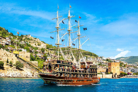 Alanya: Bootstour mit Mittagessen und Schaumparty