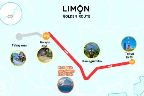 One-Way Bus: Hirayu to Tokyo via Mt. Fuji 5th Station