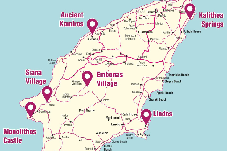 Rhodes Guided Island Tour: Kallithea, Kamiros & Highlights