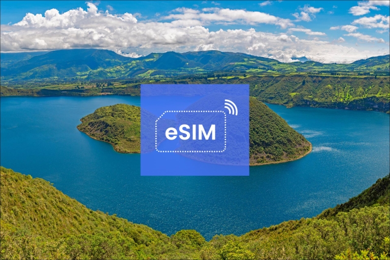 Quito: Ecuador eSIM Roaming mobiel data-abonnement10 GB/30 dagen: 18 Zuid-Amerikaanse landen