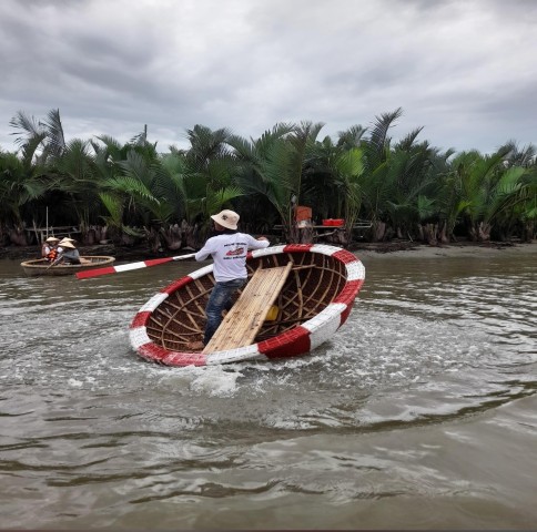 Visit Lantern making-Basket boat-Happy Cooking Class in Hoi An, Vietnam