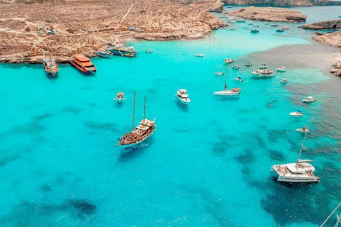 From Malta: Comino and Gozo Boat Tour with Blue Lagoon Stop