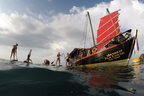 KRABI : Croisière privée avec plongée en apnée au coucher du soleil sur un bateau jonque (cocktail)