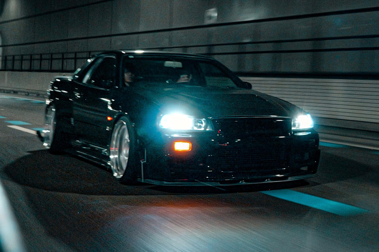 【R34】Tokyo：Private Daikoku tour in Modified R34 Midnight Umihotaru Tour