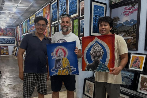 Cykla till Plaosan-templet, lokal industri och batikkonsttur