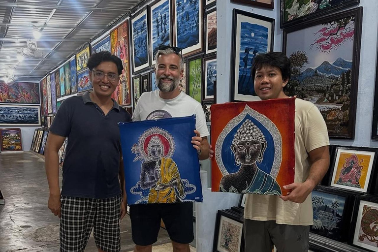 Cykla till Plaosan-templet, lokal industri och batikkonsttur