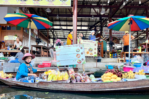 Bangkok: prywatna kolejka i pływający targ z łódkąPrzewodnik po języku niemieckim