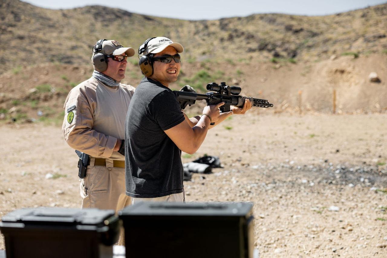 Las Vegas: Outdoor-Schießstand-Erlebnis mit Ausbilder