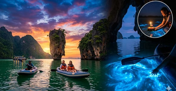 Phuket: Phang Nga Bay Bioluminescent Plankton Canoe Day Trip