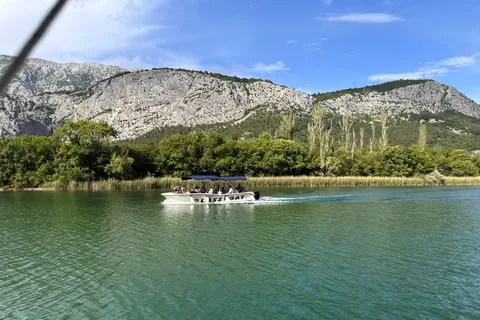 Omiš: Cetina River Canyon Glass Boat Tour to Radman Mills