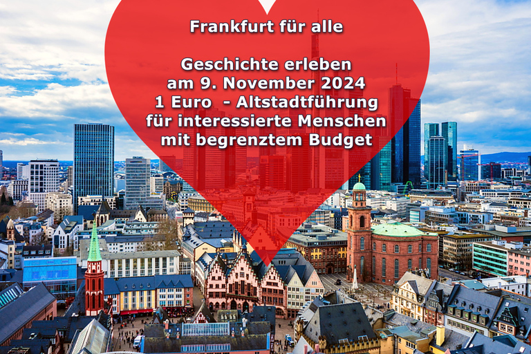 Frankfurt: €1 Oude Stad tour voor mensen met een beperkt budget op 9 november 2024