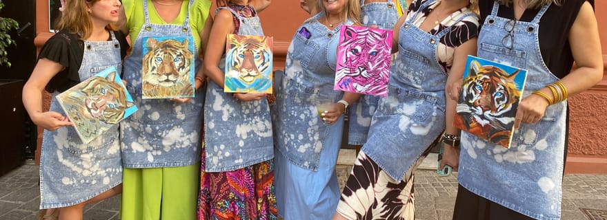 Tenerife : Soirée vin et peinture avec un artiste local