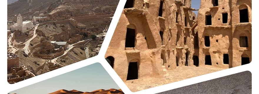 Djerba : village caché de Chenini Tataouine et désert du Sahara