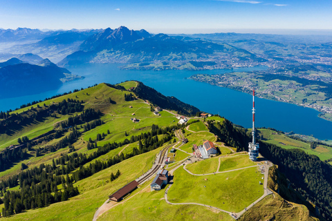 Viagem de ida e volta ao Queen of the Mountains, Monte Rigi + Lago Lucerna + Spa