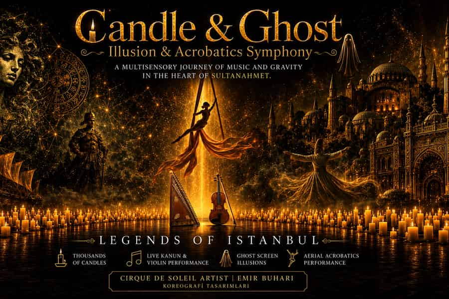 Istanbul: Live-Show „Candle & Ghost“ neben der Hagia Sophia. Foto: GetYourGuide Istanbul: Live-Show „Candle & Ghost“ neben der Hagia Sophia. Foto: GetYourGuide