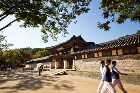 Depuis Séoul : Visite de la forteresse et du village folklorique de Suwon HwaseongExcursion d'une journée partagée avec point de rencontre à Dongdaemun