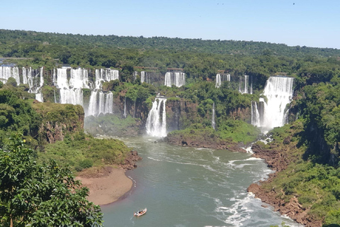 Private transport to Brazilian Falls & Boat Tour with ticket