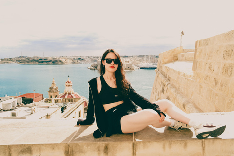 Valletta: Film-Style Couple & Solo Photoshoot