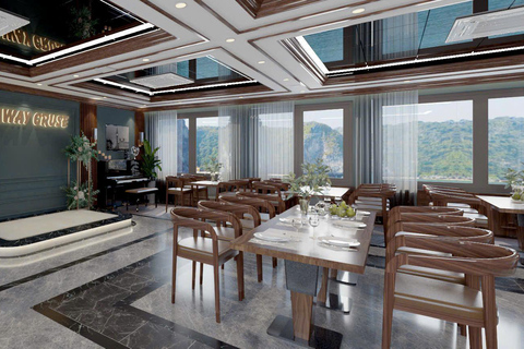 河内：2 天 1 夜下龙湾（Le Journey Cruise 游轮）2 天 1 夜 游船 上午 8:00 从河内出发