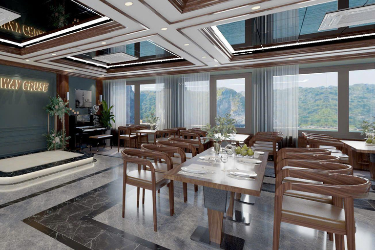 河内：2 天 1 夜下龙湾（Le Journey Cruise 游轮）2 天 1 夜 游船 上午 8:00 从河内出发