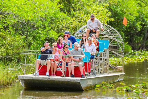 Depuis Miami : Spectacle de la faune des Everglades, bateau à air comprimé et transfert en busVisite d'une demi-journée des Everglades