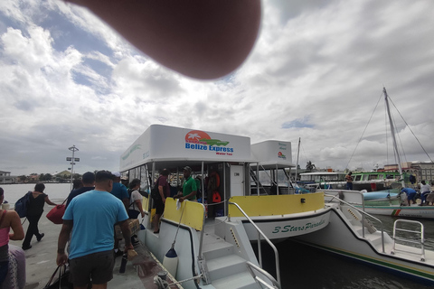 From Your Hotel in San Ignacio to Caye Caulker/Van + Ferry