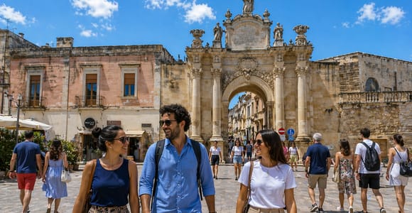 Lecce Carved in Stone: Baroque Piazzas & Roman Ruins