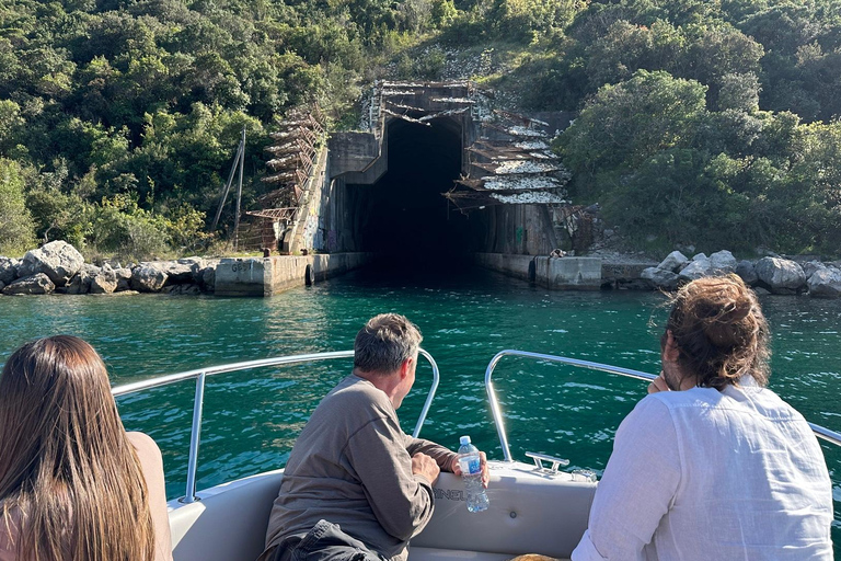 Depuis Kotor ou Tivat : Grotte bleue privée et pierres précieuses de Boka 3H