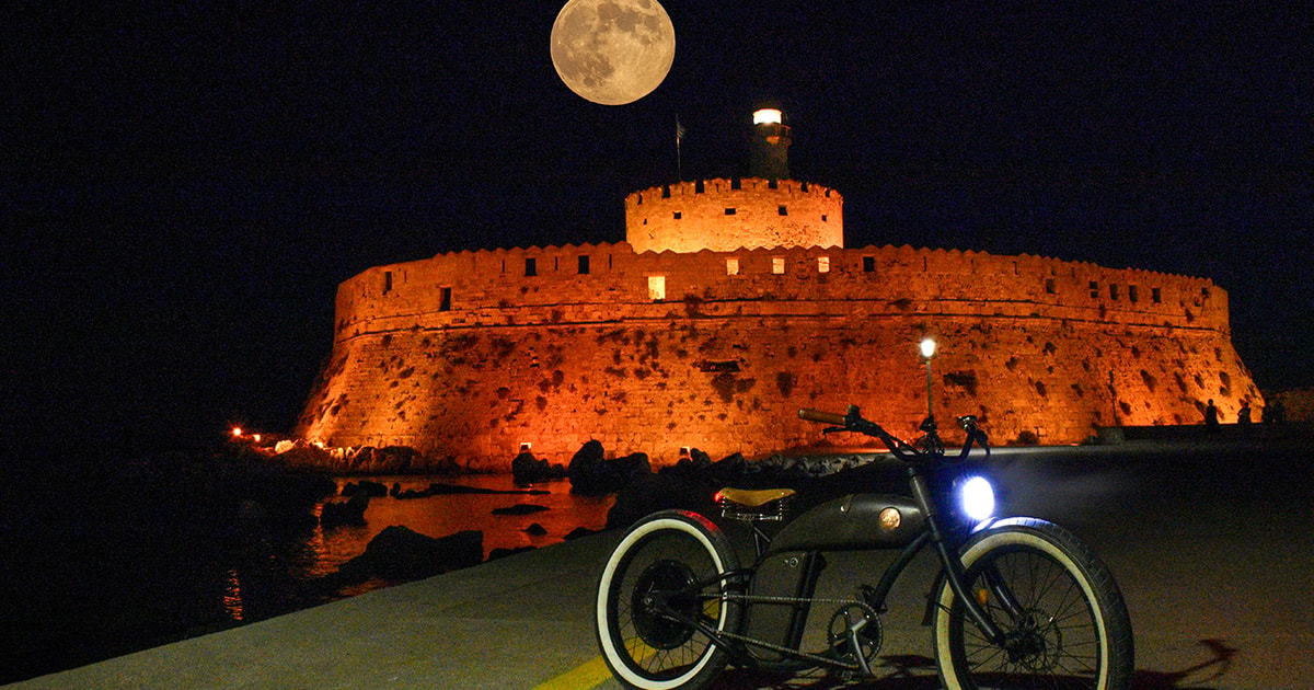 Night Rhodes: old town e-bike tour with drink & meze | GetYourGuide
