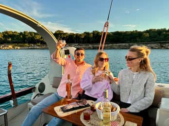 Golf Juan: Seglingskryssning i solnedgången med aperitif på ön