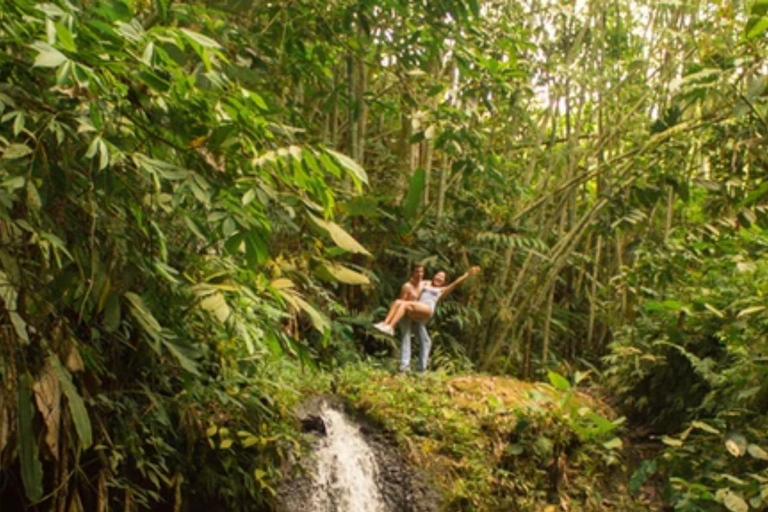 Riding a bike on the railroad tracks - Bicirriel riding a bicycle on a railway line - Bicirriel