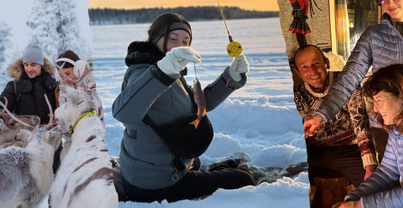 Authentic Reindeer Experience, Ice Fishing & Lunch in the Wild