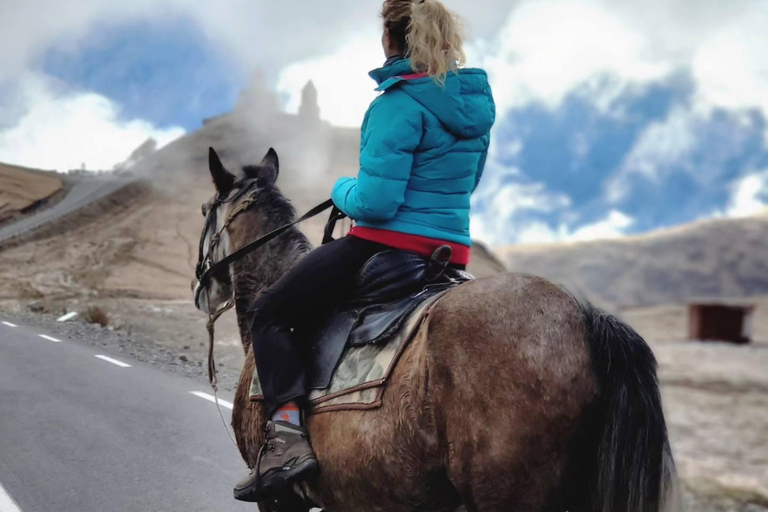 Vai a cavallo fino alla chiesa della Trinità di Gergeti e raggiungi la vetta di una montagna