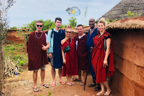 桑给巴尔：马赛村庄之旅和泻湖海龟游泳