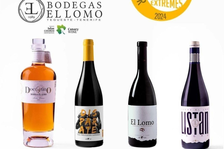 Valley of Tegueste: Wine Tour with Tasting at El Lomo Winery Tour and Tasting with 2 Wines in Spanish