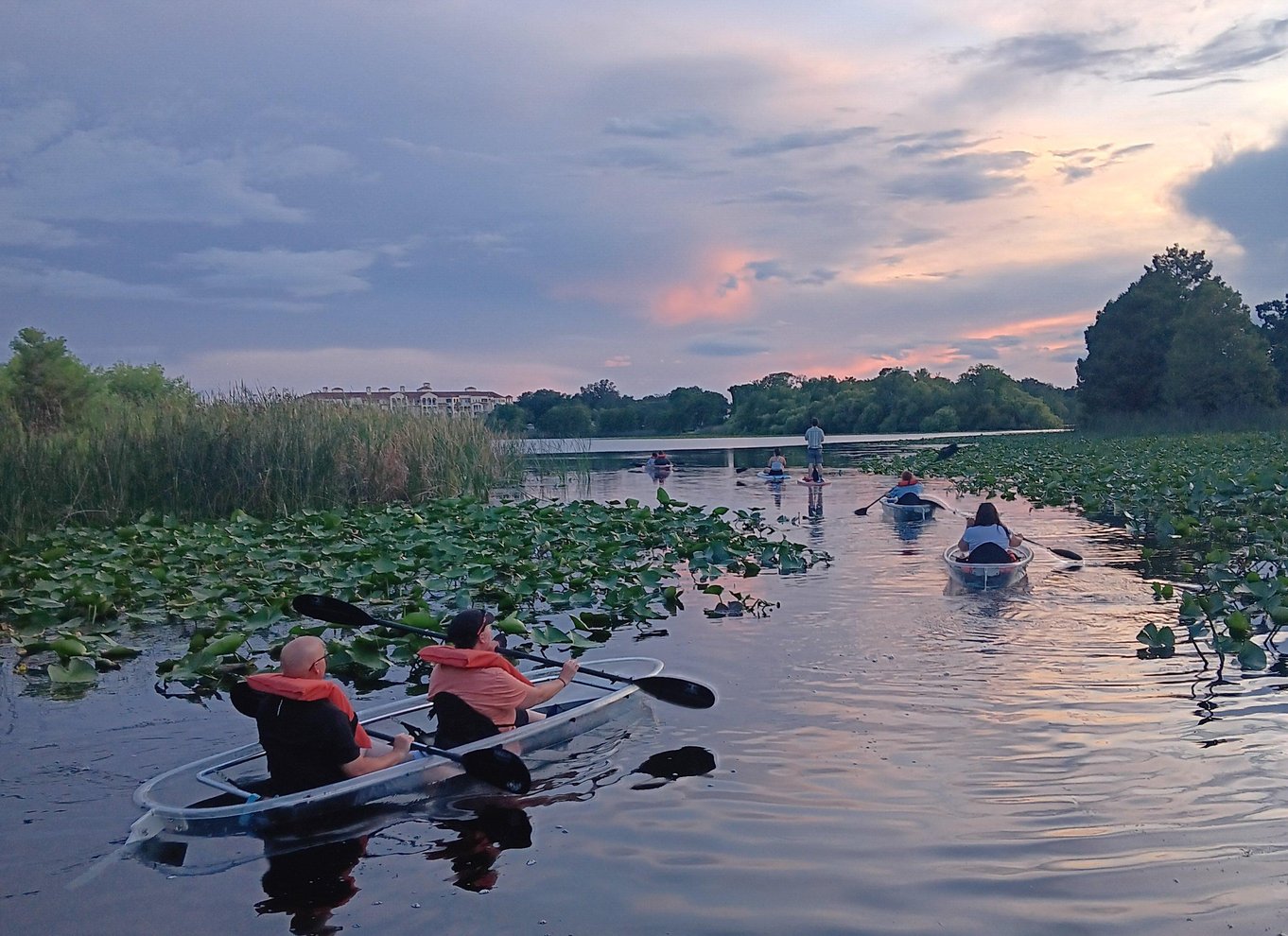 Orlando: Solnedgangstur i klar kajak eller paddleboard i paradis