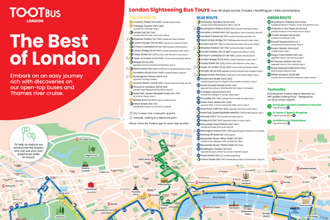 London: Hop-on-hop-off med Tootbus och båttur24-timmarsbiljett