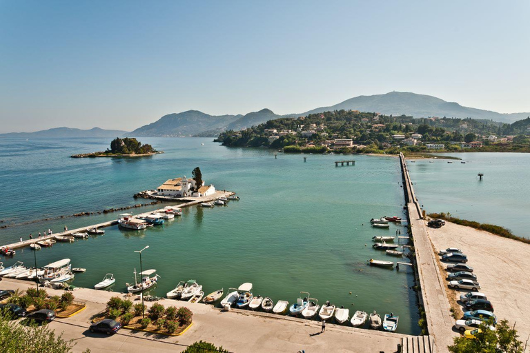 Corfu Town Walking Tour & Mouse Island Cruise with BBQ Meal Taste Corfu city and sunset cruise